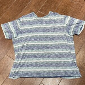 Striped Blue and Green Men's Shirt